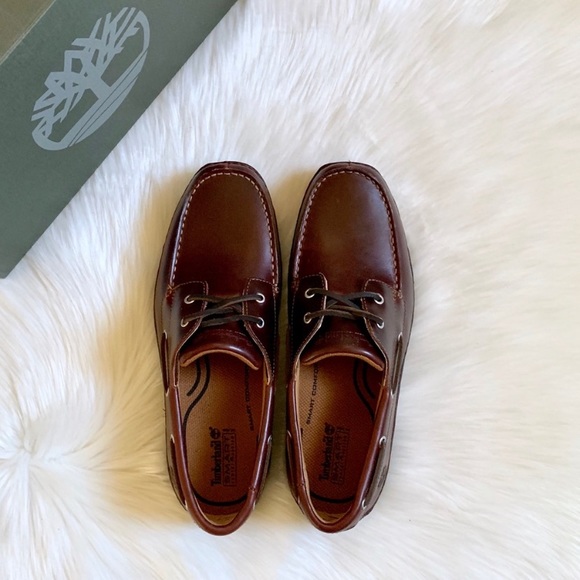 Timberland Brown Annapolis Moc Toe Boat Shoes - Picture 2 of 7